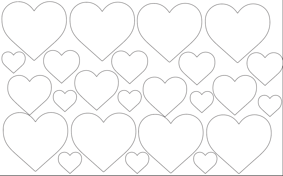 Hearts Material Blanks Cut Out