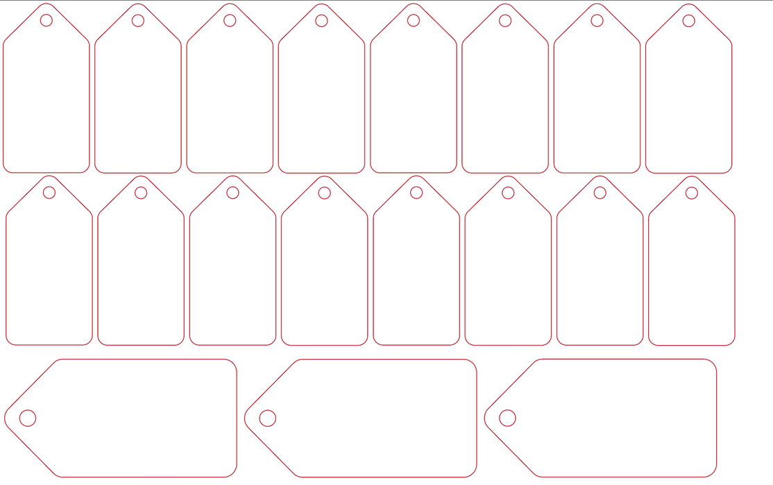 Gift Tag Blanks Shaped Material Blanks Cut Out