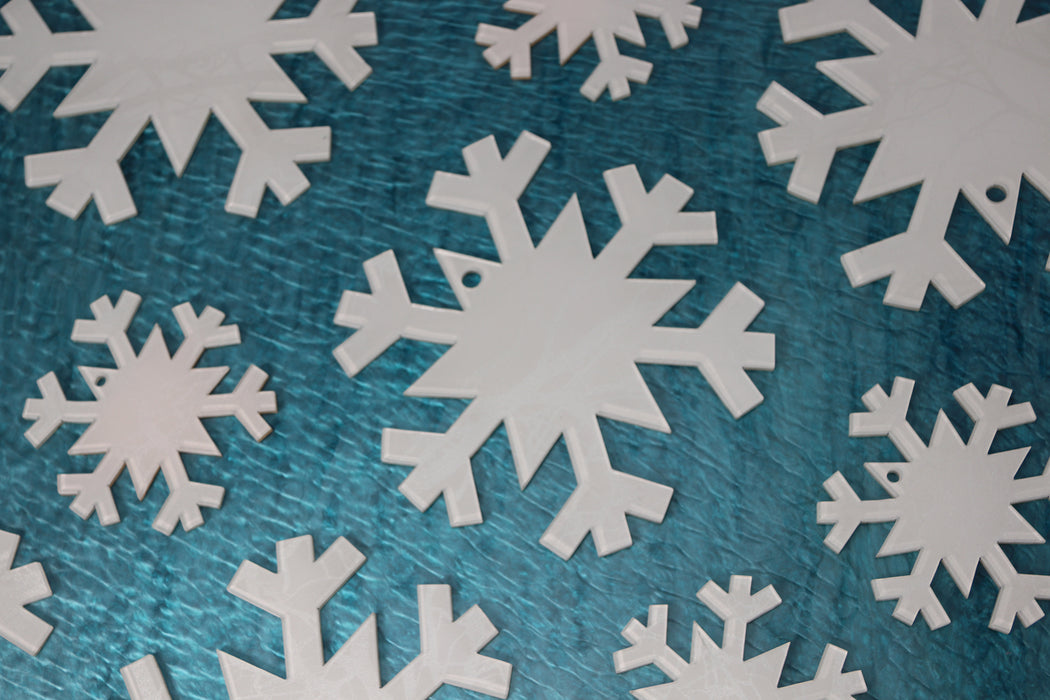 2 Sizes Snowflake Shaped Material Blanks Cut Out