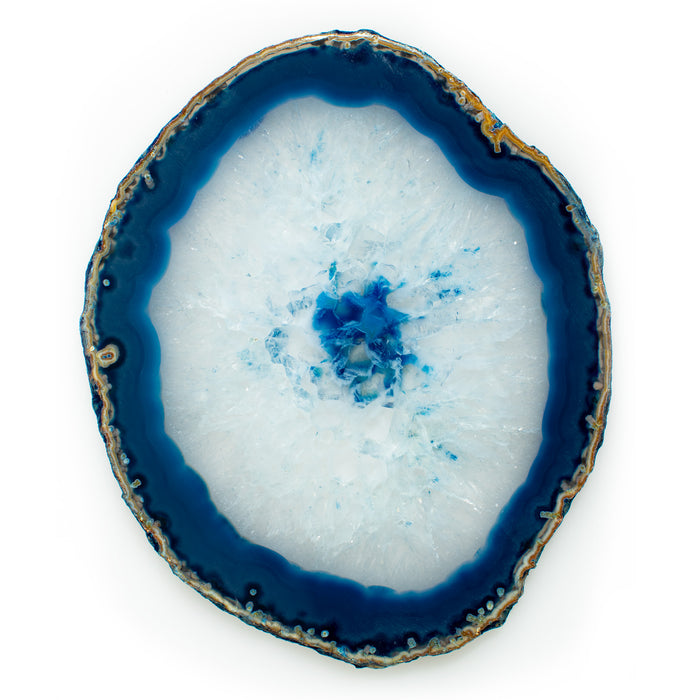 Medium Blue Agate Circles - 5 Pack
