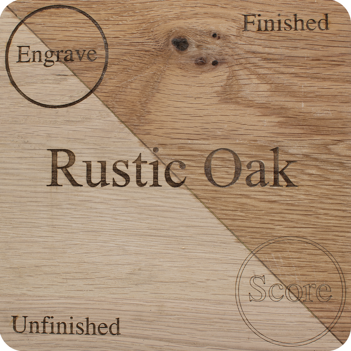 Rustic Oak, White 1/4 Double Sided Unfinished