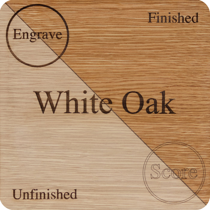 Oak, White 1/4 Double Sided Unfinished