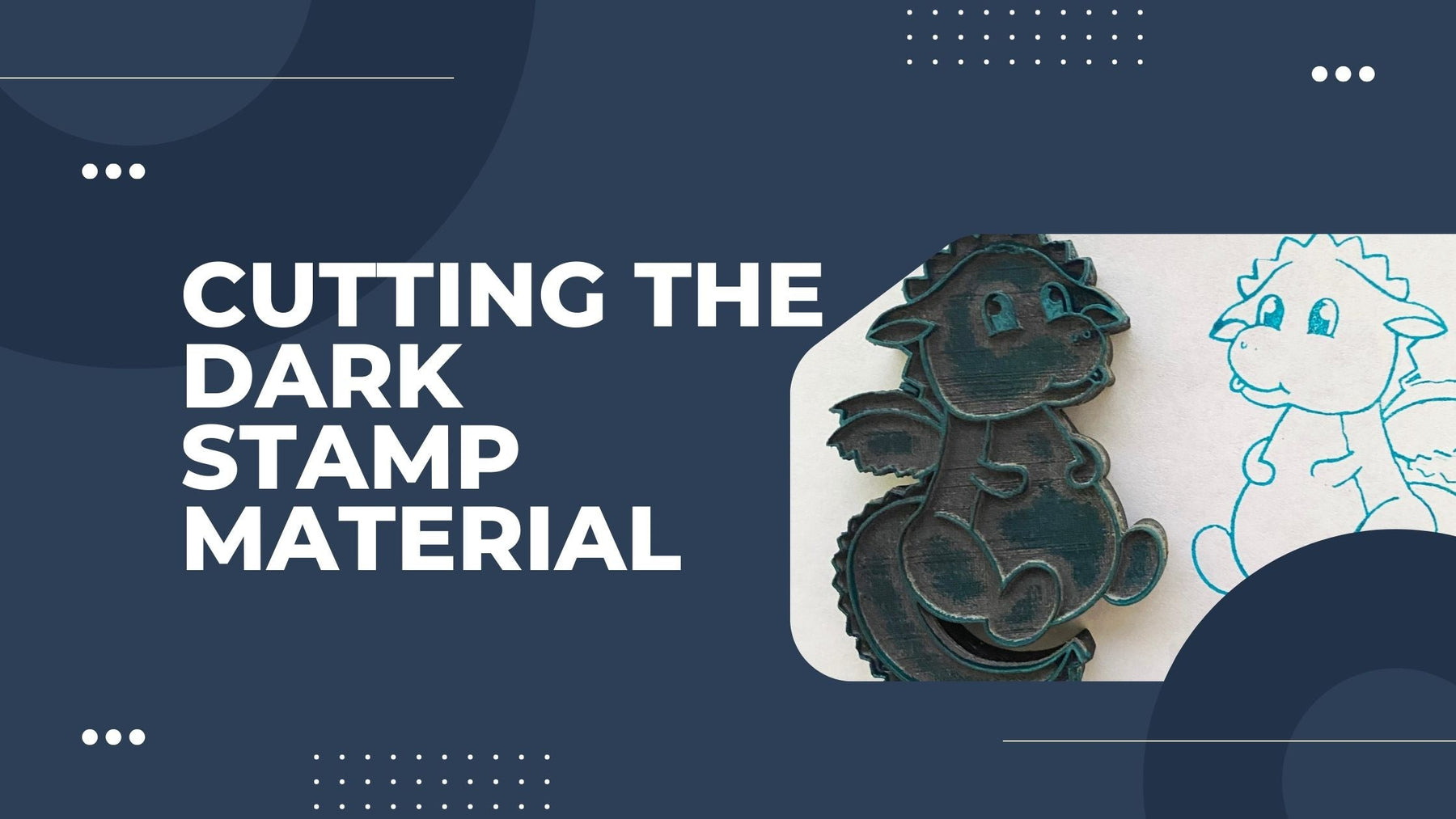 Cutting the Dark Rubber Stamp Sheet