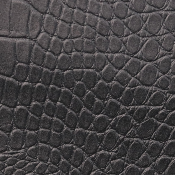 Jet Black Crocodile Faux Leather, Laser Safe, 12x12"