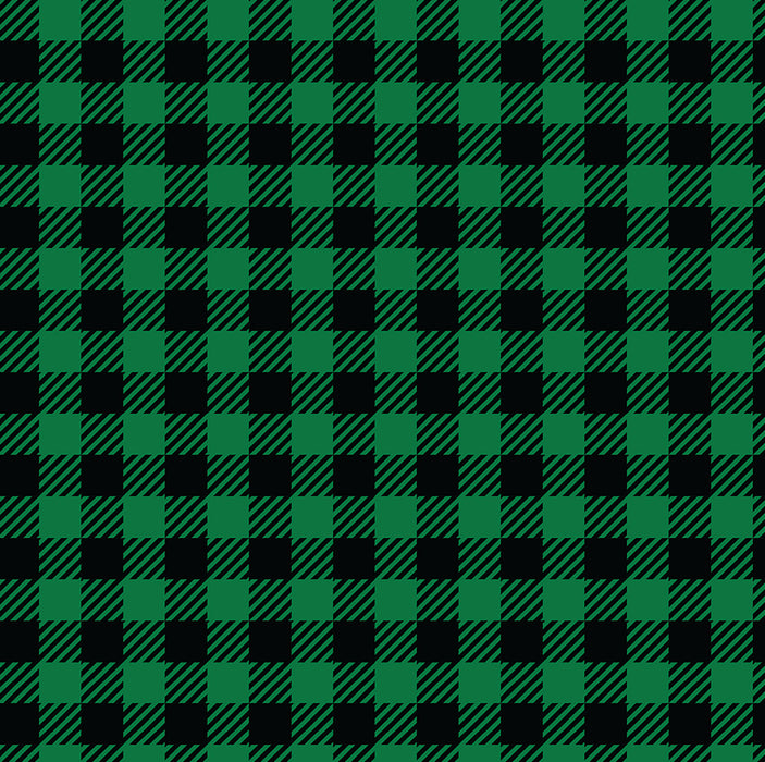 047/ Black and Green Buffalo Plaid COLORboard