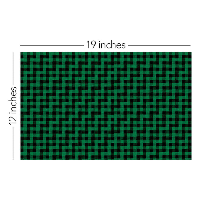 047/ Black and Green Buffalo Plaid COLORboard