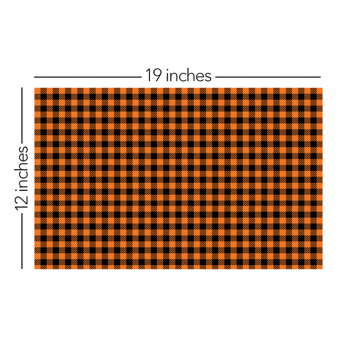 049/ Black and Orange Buffalo Plaid COLORboard