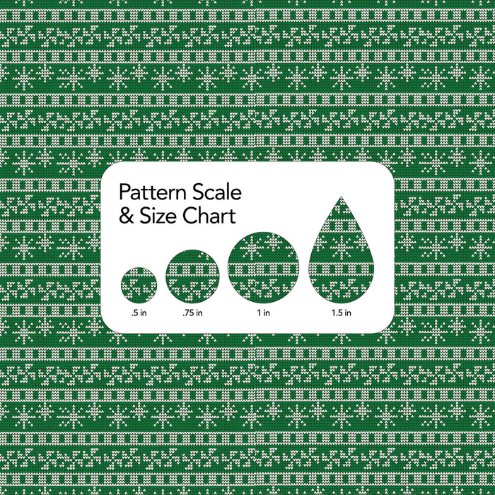 055/ Green Snowflakes Ugly Christmas Sweater COLORboard