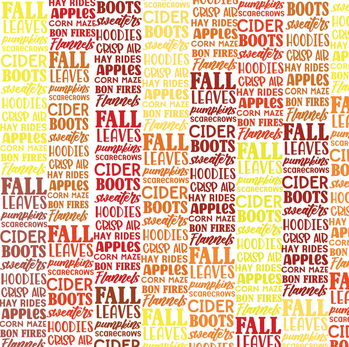 Fall Color Pattern Word 087/ Autumn Words COLORboard — Craft Closet