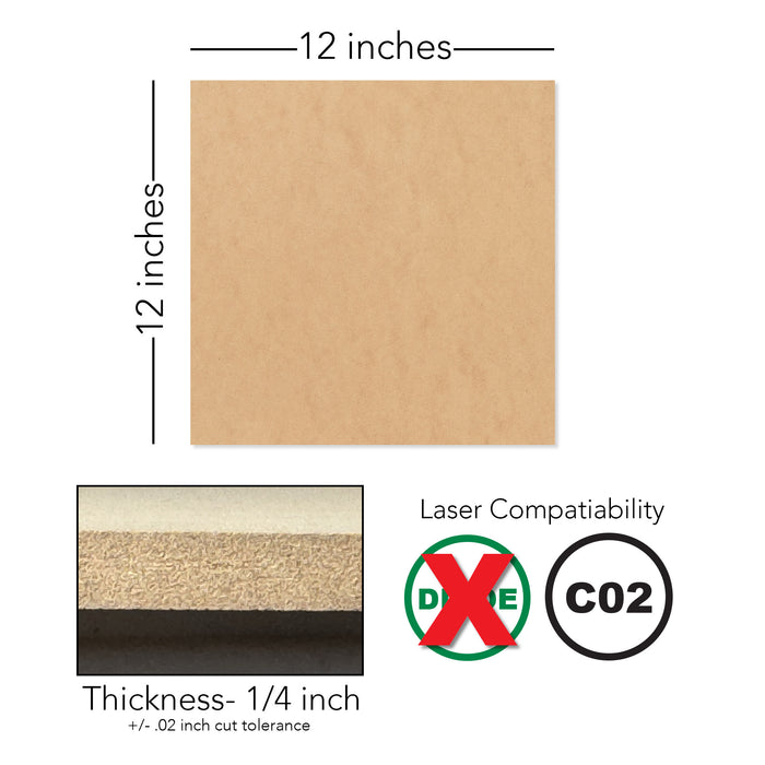 Light MDF, 1/4 Inch, Unfinished