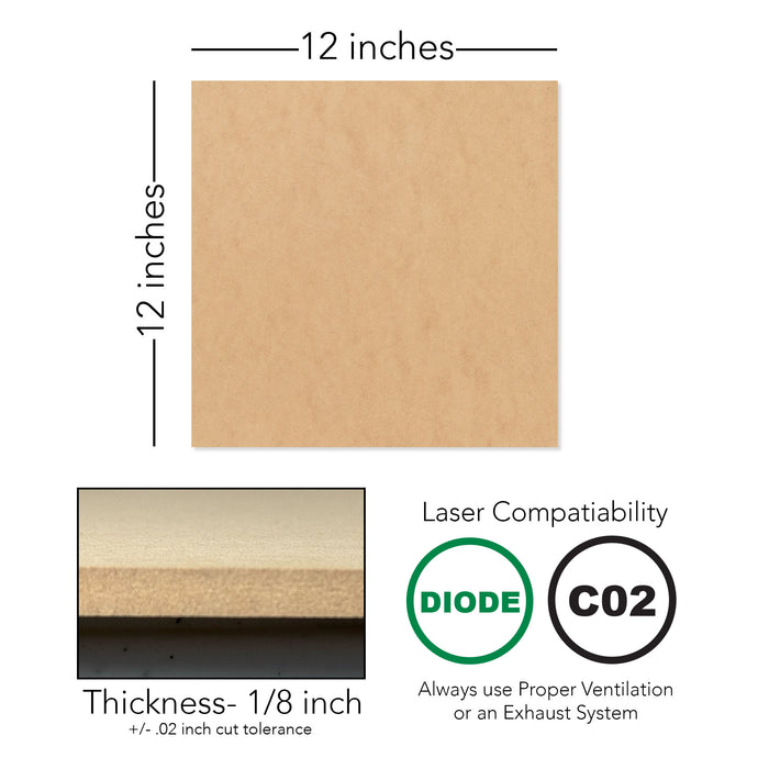 Light MDF, 1/8 Inch, Unfinished
