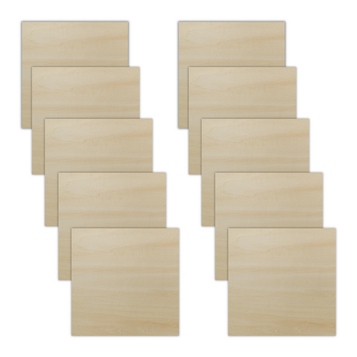 Basswood Plywood 1/4th 12x12, 10 Pack