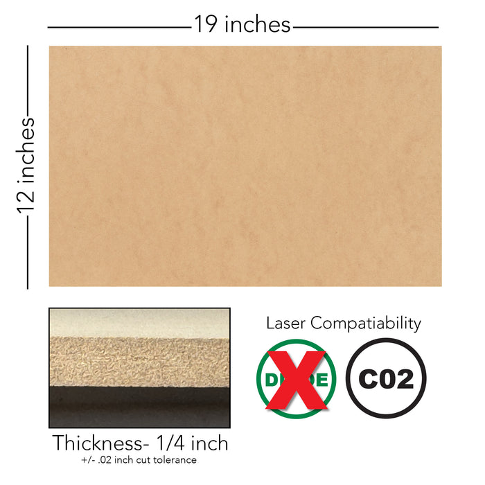 Light MDF, 1/4 Inch, Unfinished