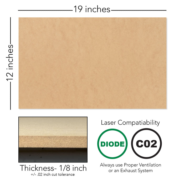Light MDF, 1/8 Inch, Unfinished