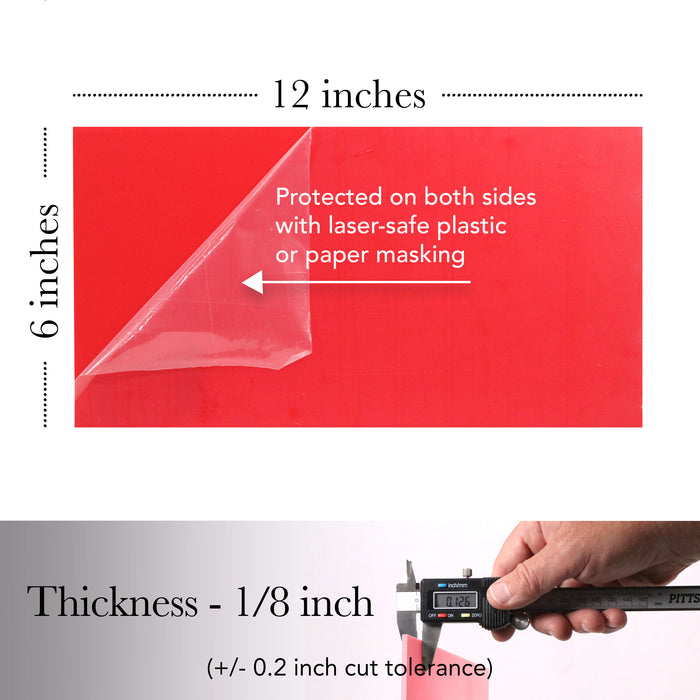 Gloss Acrylic Variety 8 Pack, Available in 3 sizes, Cast Acrylic in a Variety of Gloss Colors