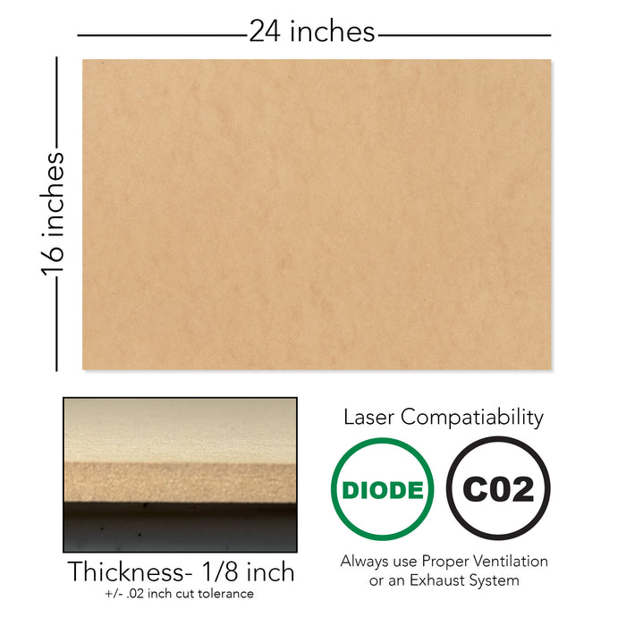 Light MDF, 1/8 Inch, Unfinished