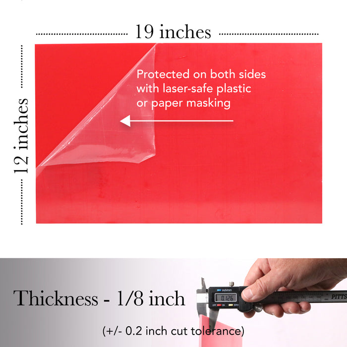 Gloss Acrylic Variety 8 Pack, Available in 3 sizes, Cast Acrylic in a Variety of Gloss Colors
