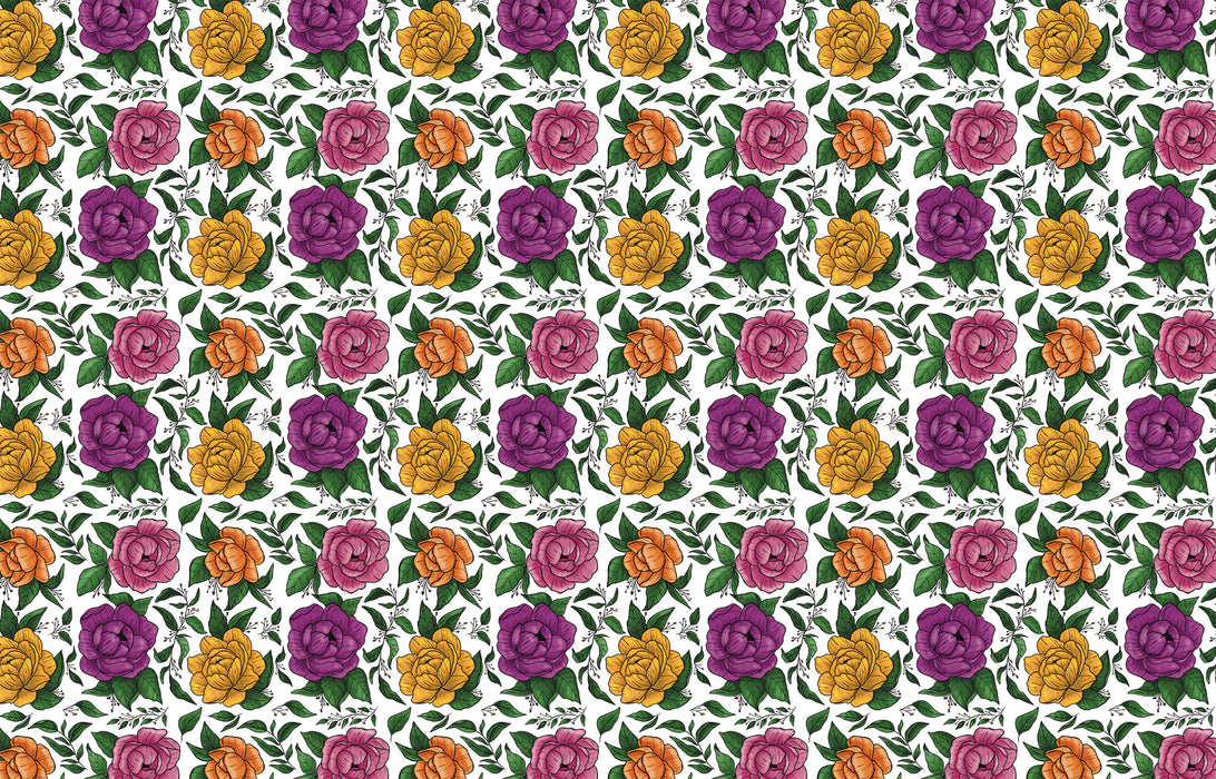 219/ Samantha's Doodles Peonies COLORboard