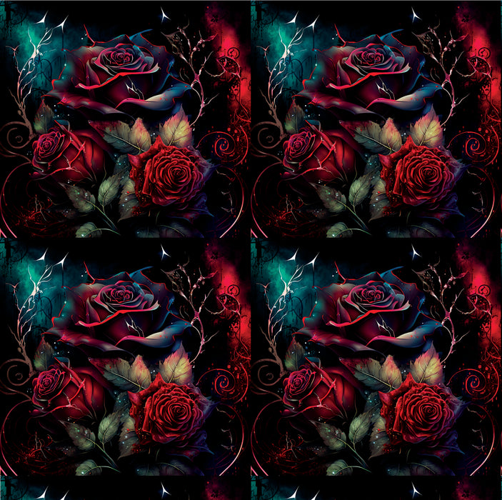 301/ Gothic Red Blue Roses COLORboard