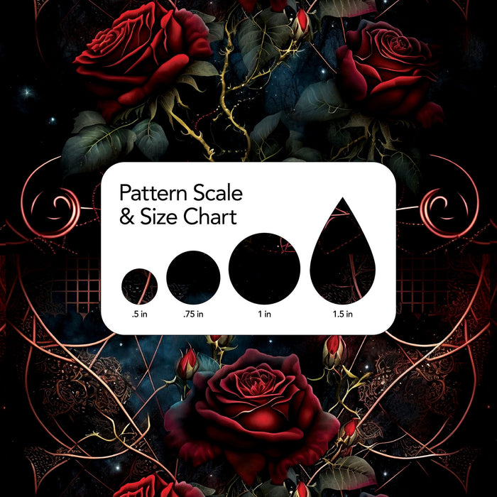 304/ Gothic Black Red Rose COLORboard