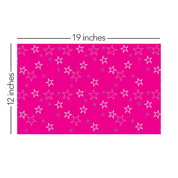 318/ Iconic Hot Pink Stars  COLORboard