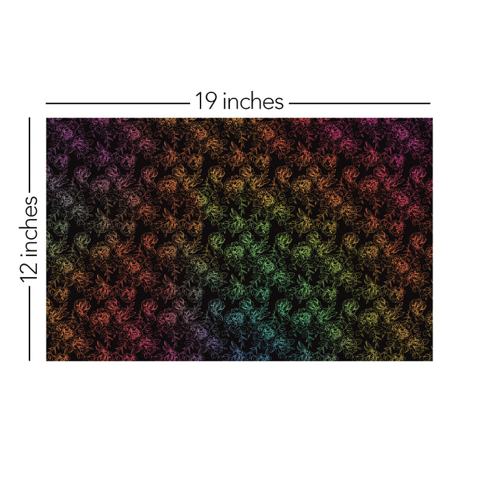 367/ Samantha's Doodles Rainbow Floral COLORboard