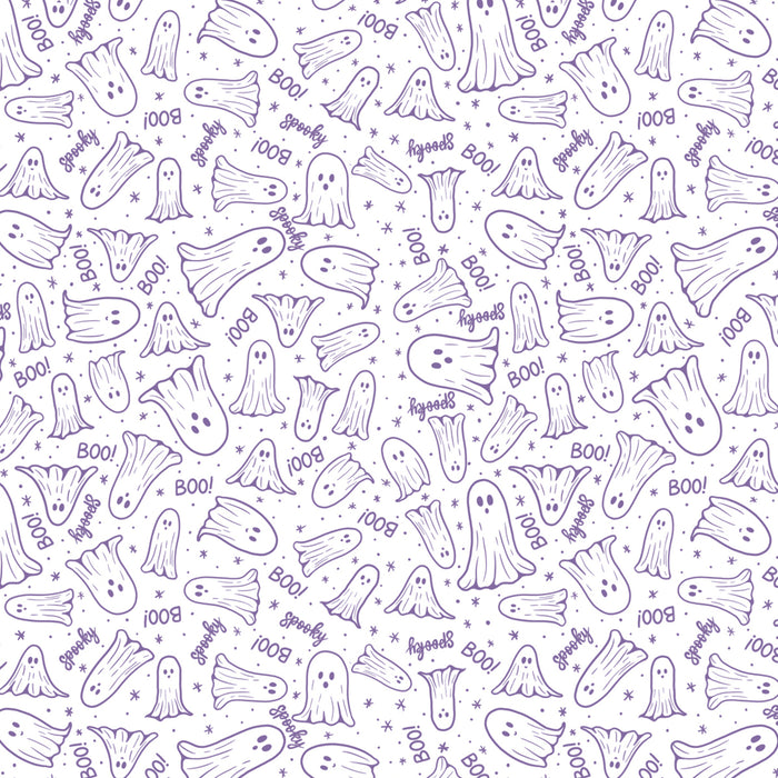 390/ Samantha's Doodles Purple Mini Ghosts COLORboard