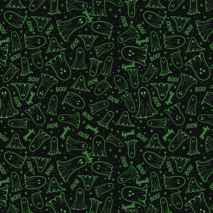 391/ Samantha's Doodles Green Mini Ghosts COLORboard