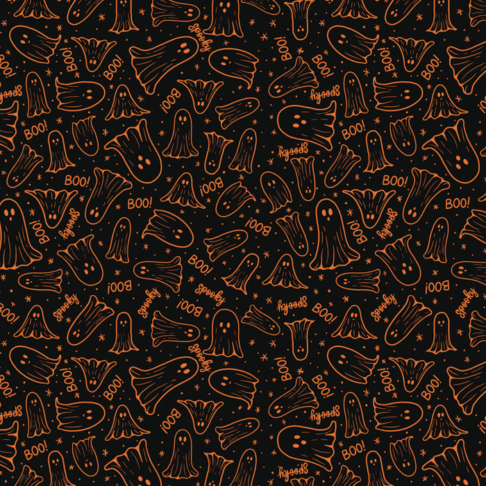 392/ Samantha's Doodles Orange Mini Ghosts COLORboard