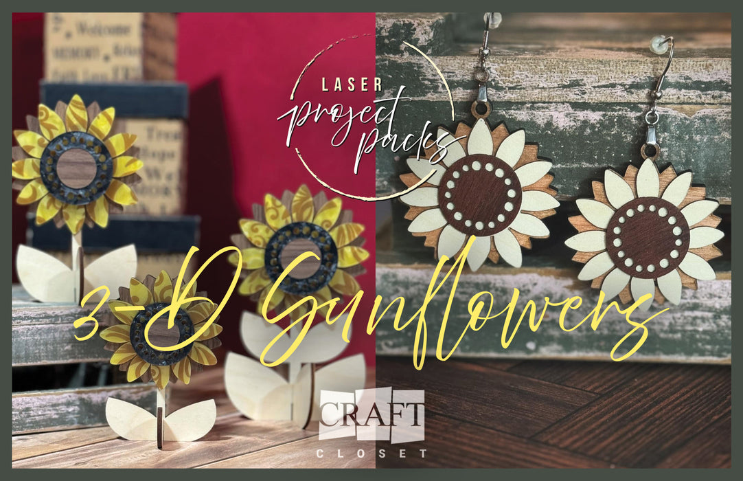 Laser Project Pack-3D Sunflowers