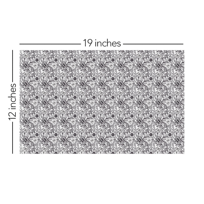 418/Sketched Butterfly Spring Flowers