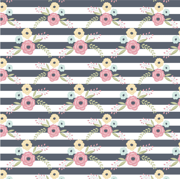 426/ Pink Posies Stripes COLORboard