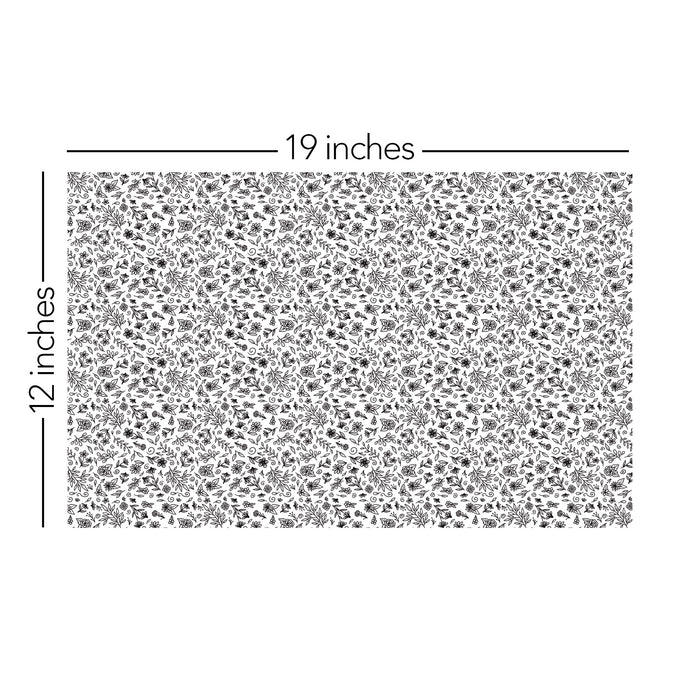 446/ Samantha's Doodles Black Florals COLORboard