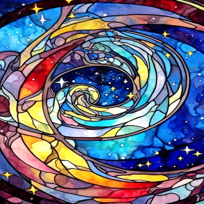 454/ Galaxy Spiral Glass COLORboard