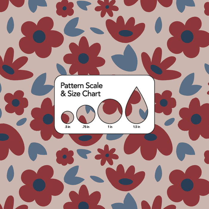 554/ AllNattyG Red and Blue Flowers COLORboard