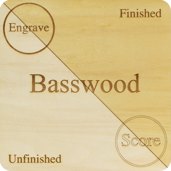 Basswood Plywood 1/8th 12x12