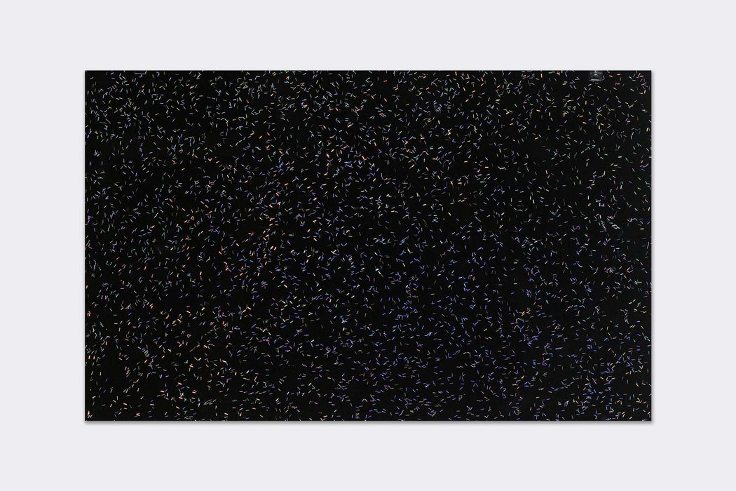 Cosmic Spark Black Rainbow Glitz Glitter Acrylic Rectangle