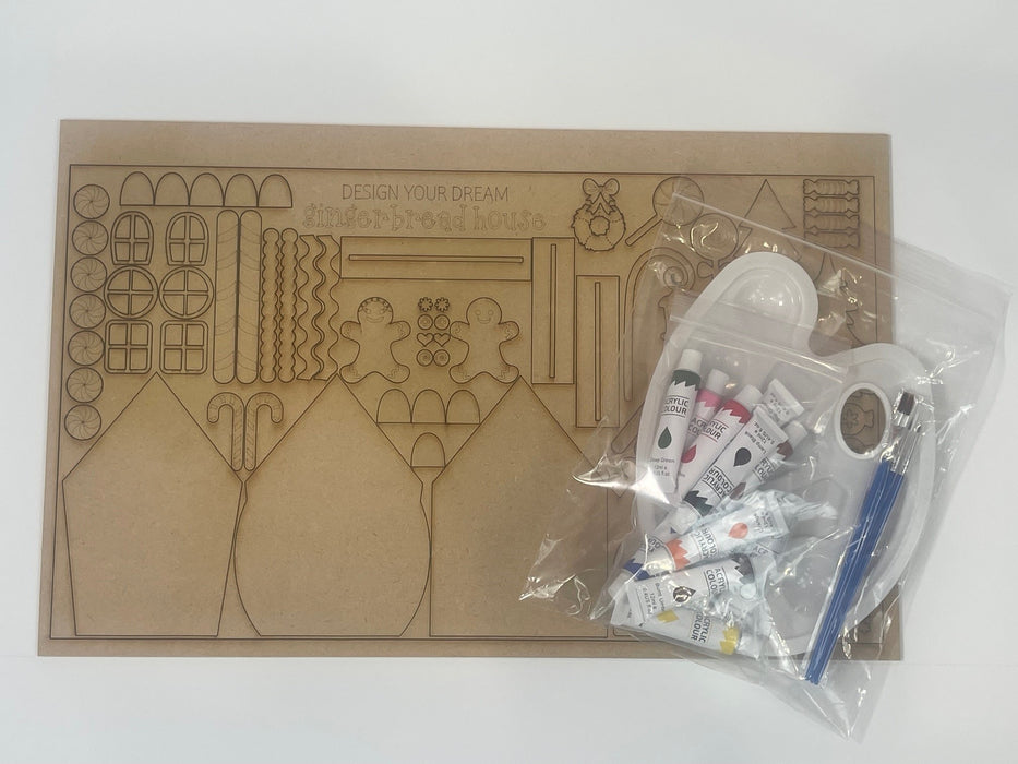 Paint-It-Yourself Gingerbread House Kit