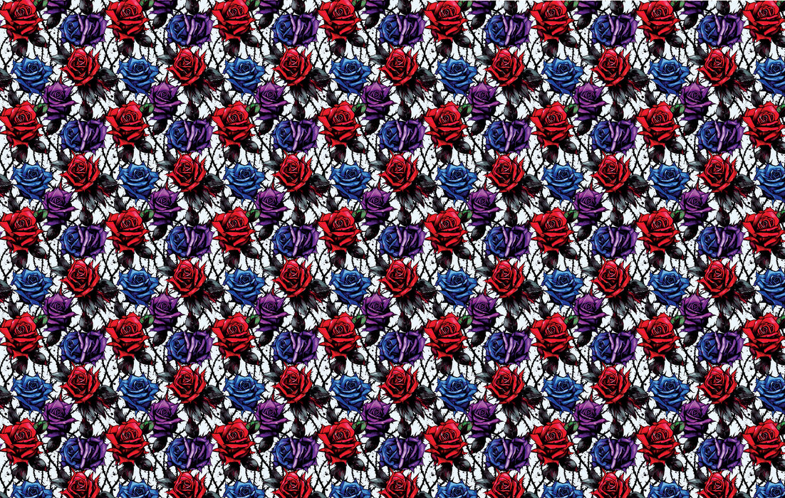 300/ Gothic Red Blue Purple Roses COLORboard