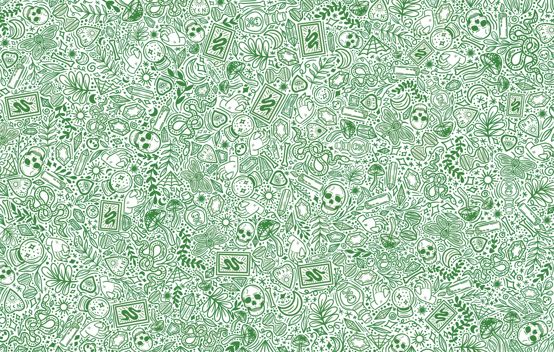 221/ Samantha's Doodles Bewitched Green COLORboard