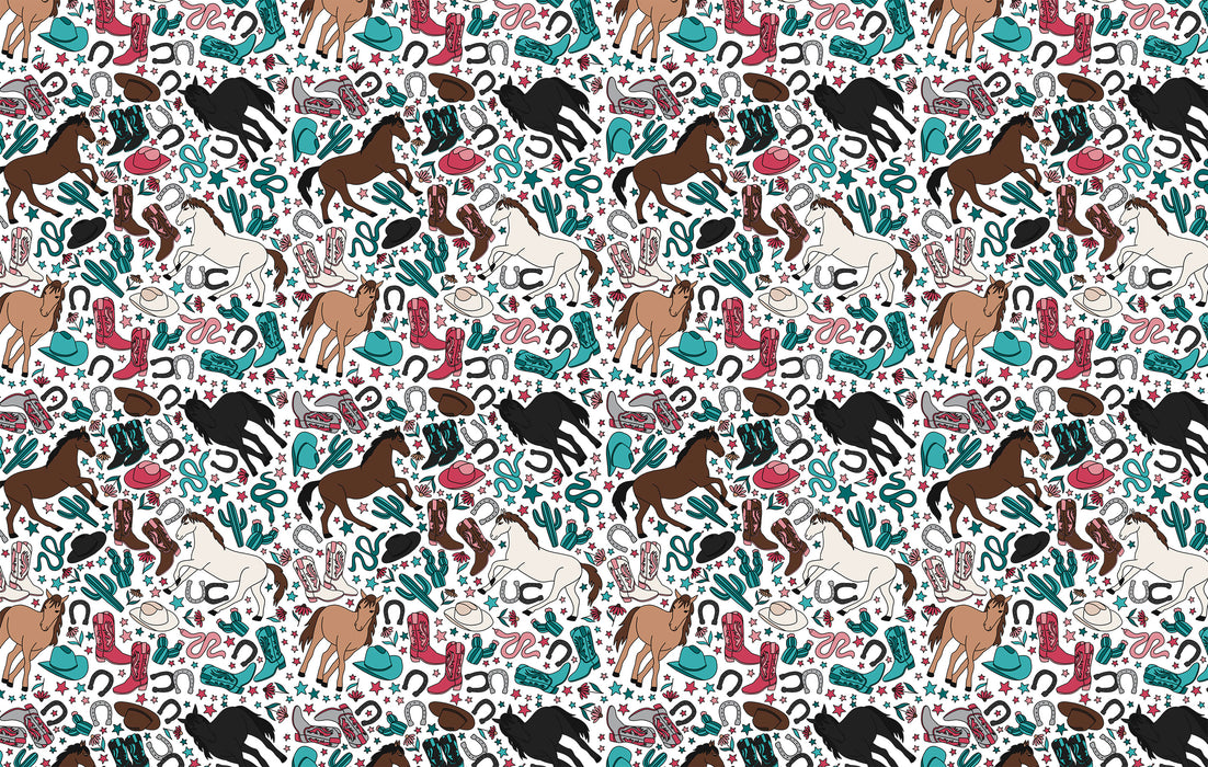 587/ Samantha's Doodles Horses Transparent background COLORboard
