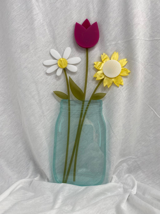 Mason Jar w/ Flowers Digital File by Taibrie Bangs and Jim Pitt