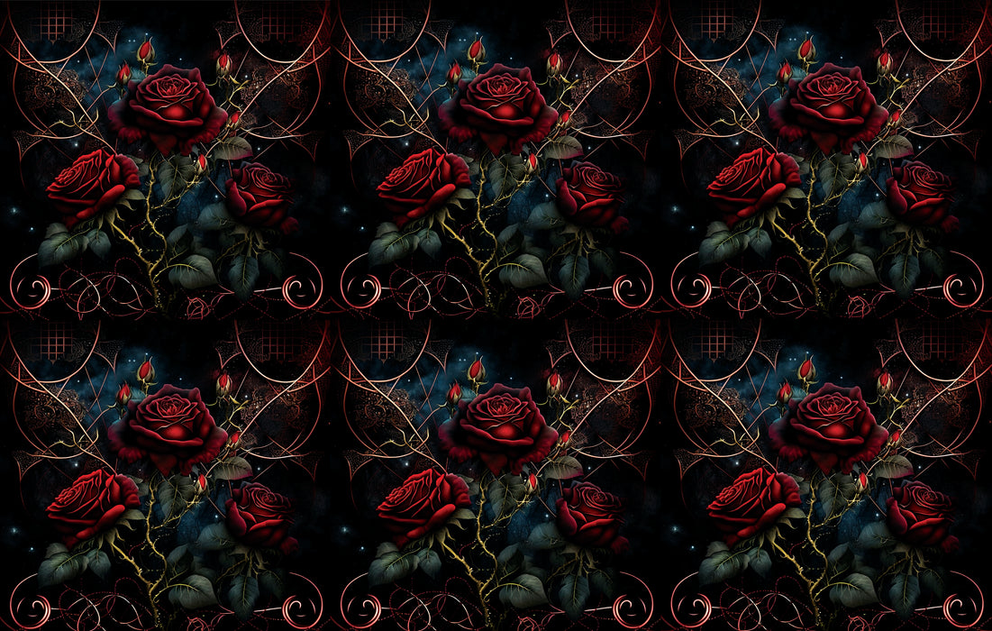 304/ Gothic Black Red Rose COLORboard