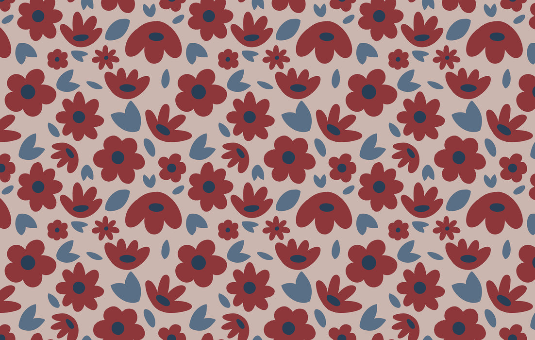 554/ AllNattyG Red and Blue Flowers COLORboard