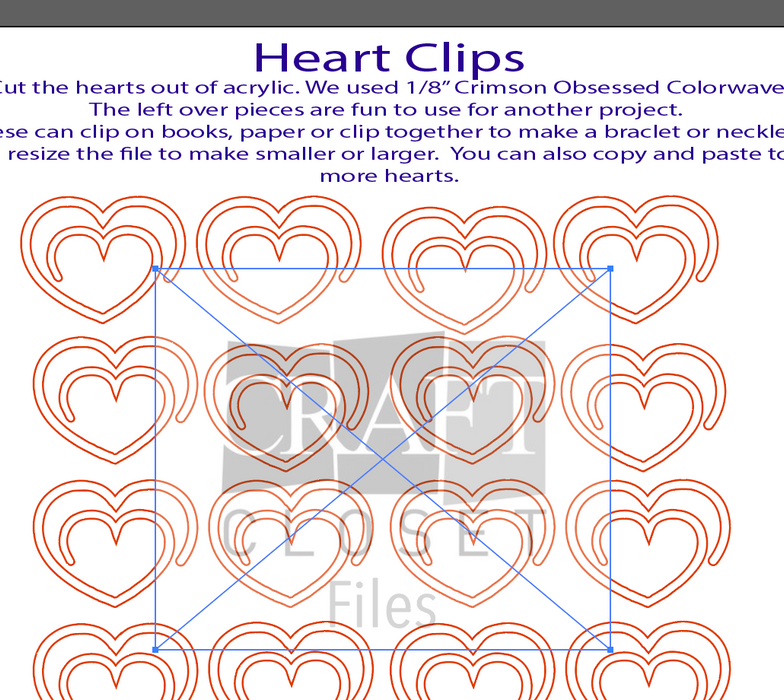 Heart Clips Digital File by Craft Closet