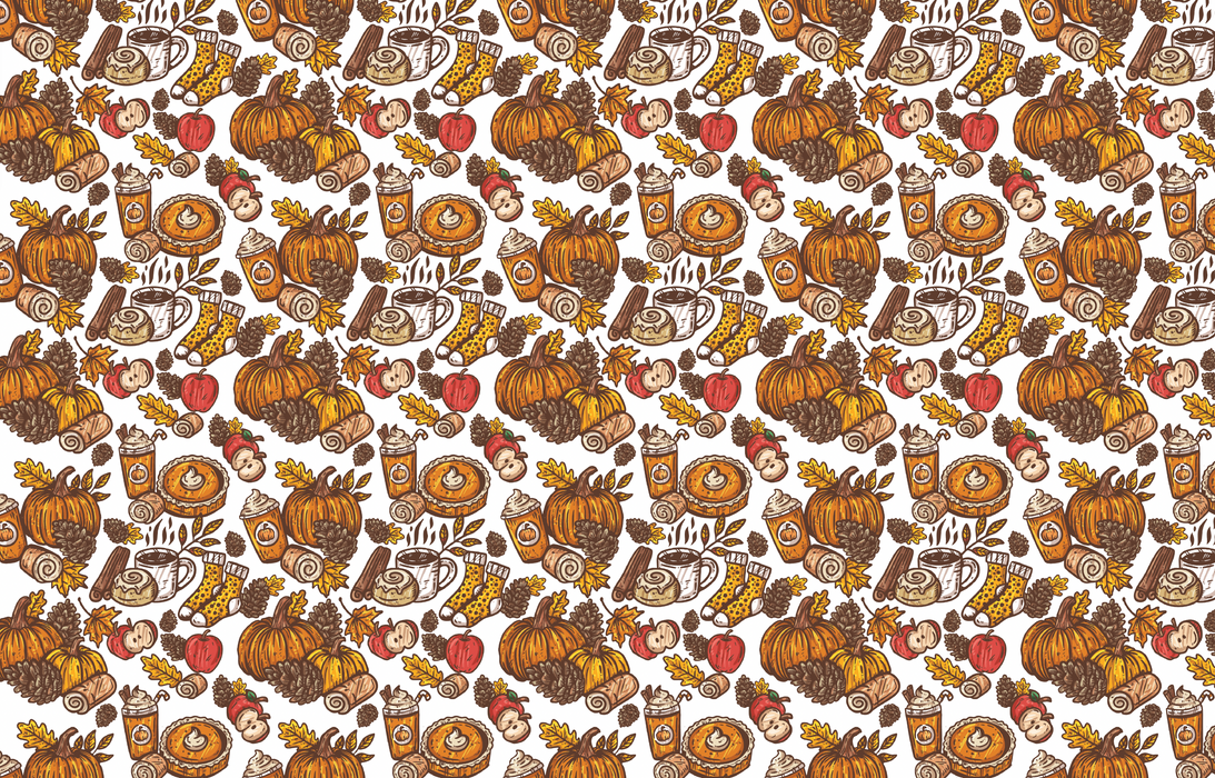 581/ Kris the Creative Pumpkin Spice Love, Large, Clear