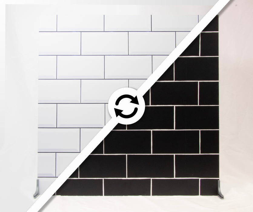 Black Subway Tile/White Subway Tile