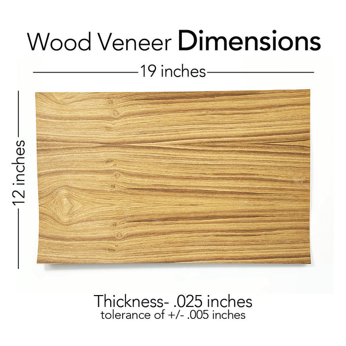 Teak, Wood Veneer, 12x19 inches, Unfinished