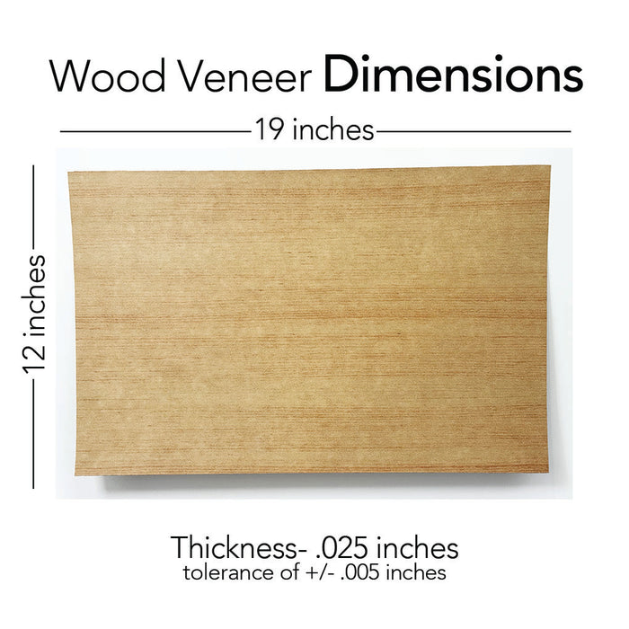 Paduk, Wood Veneer, 12 x 19 inches, Unfinished