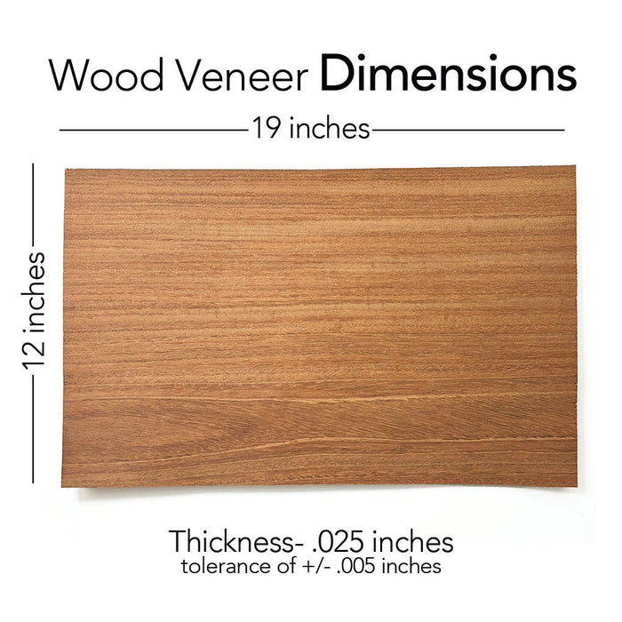 Jatoba, Wood Veneer, 12x19 inches, Unfinished